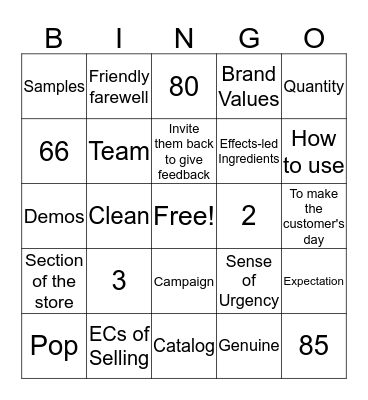 CER Bingo Card