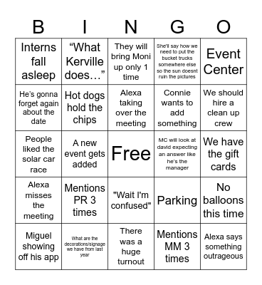 BASH meet Bingo Card
