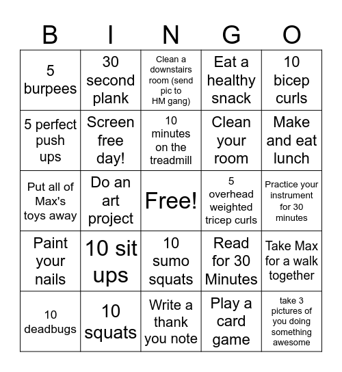 Bash and Penne Summer Fun Bingo! Bingo Card