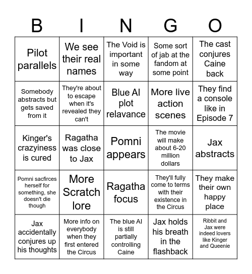 The Last Act bingo Card