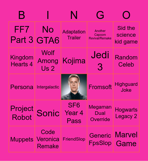 Summer Game Fest Bingo Card
