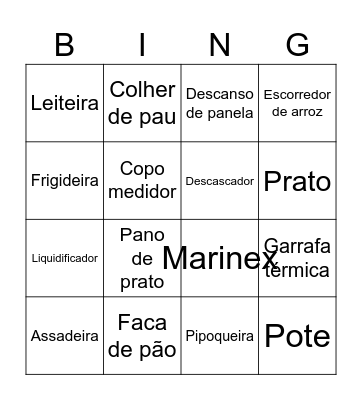 Bingo da Cau Bingo Card