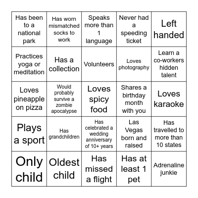 Bingo Card