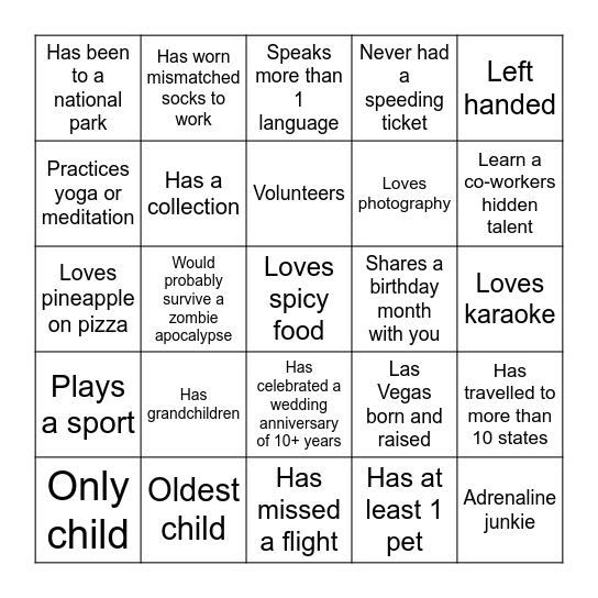 Bingo Card