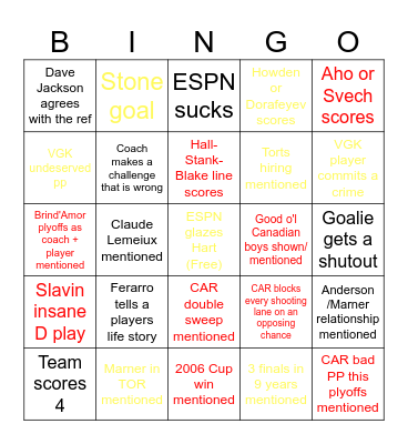 2026 SCF Bingo Card