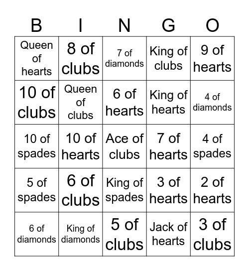 Friday Funsies Bingo Card