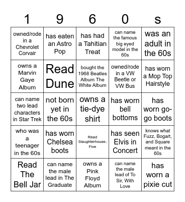 Find Someone Who... Bingo Card