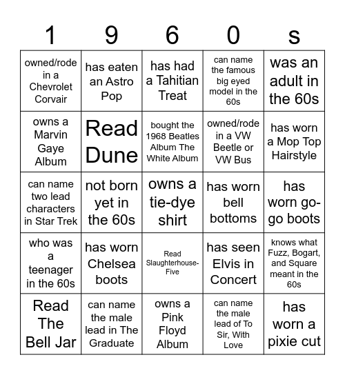 Find Someone Who... Bingo Card