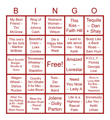 Jolenes Bridal Shower Bingo Card