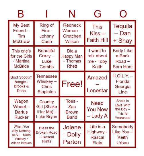Jolenes Bridal Shower Bingo Card