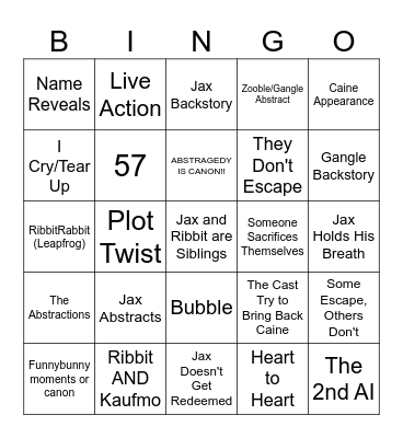 TADC: The Last Act Bingo Card
