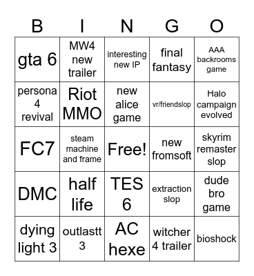 summer games fest 2026 Bingo Card