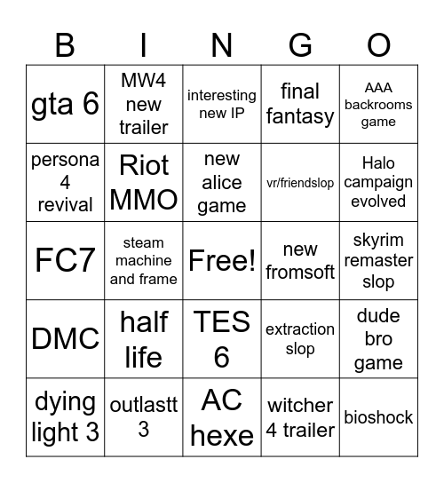 summer games fest 2026 Bingo Card