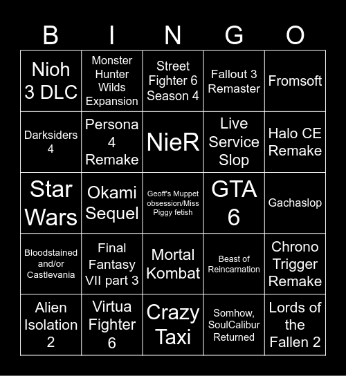 Summer Games Fest Bingo Card