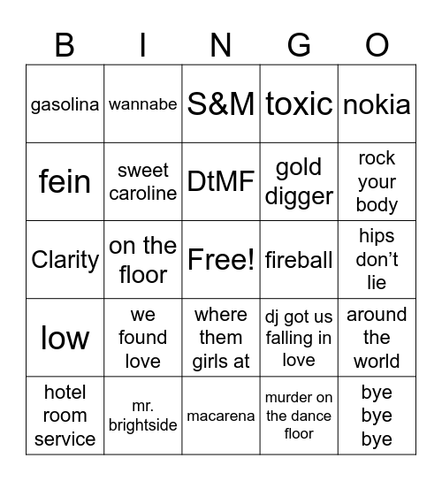 Grad Bingo Card