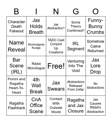 The Last Act Predictions Bingo Card