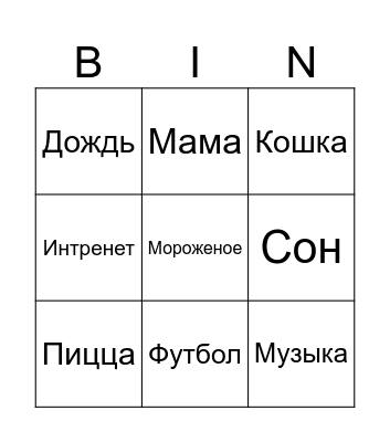 FRIENDS BINGO Card