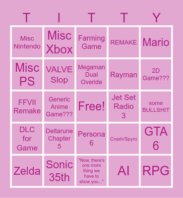 SGF Bingo Card