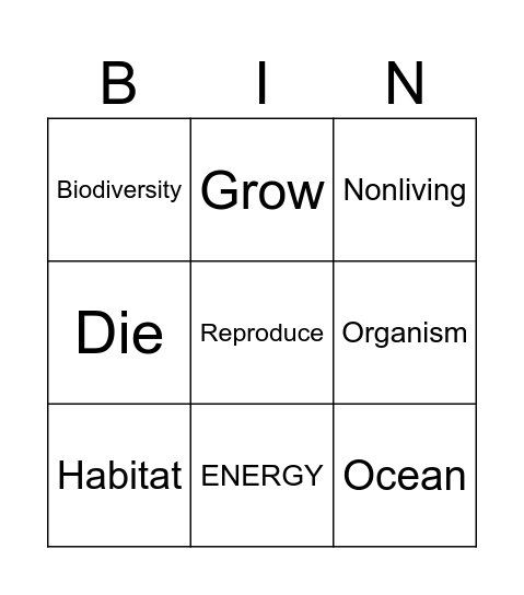 Shoot for the Sun Bingo Card