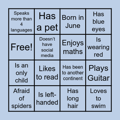 The Bingo Challenge Bingo Card
