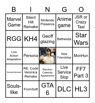 Summer Game Fest 2026 Bingo Card