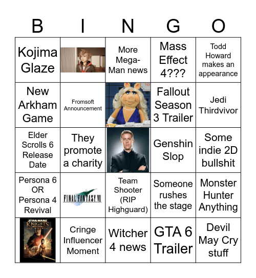 Summer Games Fest 2026 Bingo Card