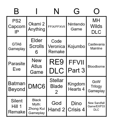 GEOFF Bingo Card