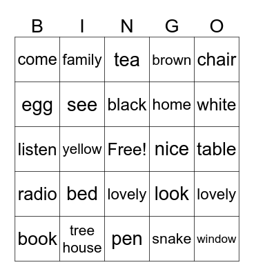 spotlight 2 Bingo Card