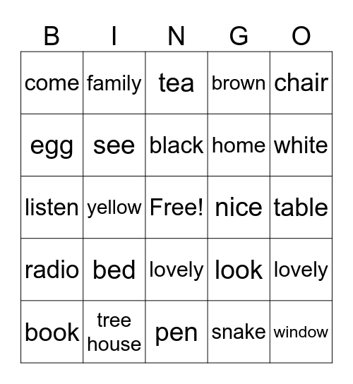 spotlight 2 Bingo Card
