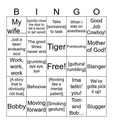 TV Bingo Card