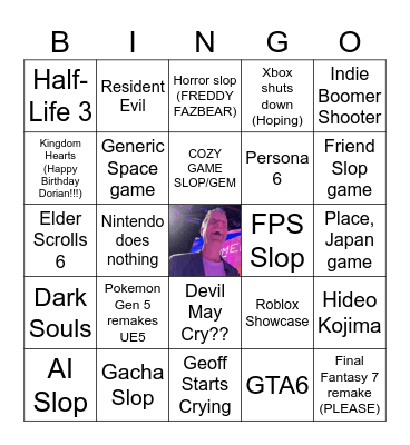 Summer Game Fest Bingo Card