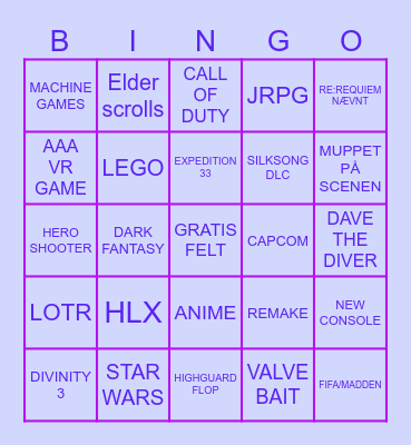 SUMMER GAME FEST 2026 Bingo Card
