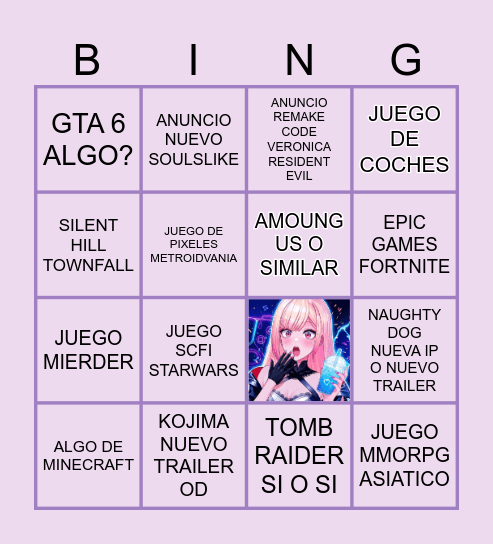 SUMMER GAME FEST 2026 Bingo Card