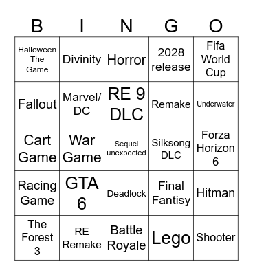 SummerGameFest Bingo Card