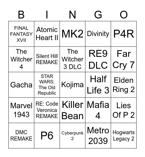 BINGO SUMMER GAME FEST 2026 Bingo Card