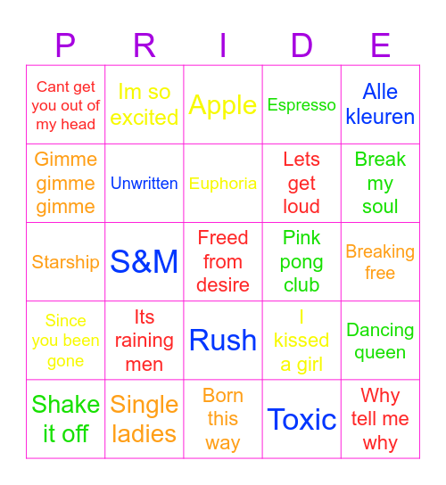 🏳️‍🌈PRIDE BINGO 2026🏳️‍🌈 Bingo Card