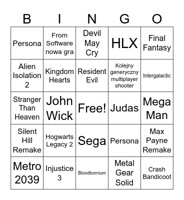 Summer Game Fest 2026 Bingo Card