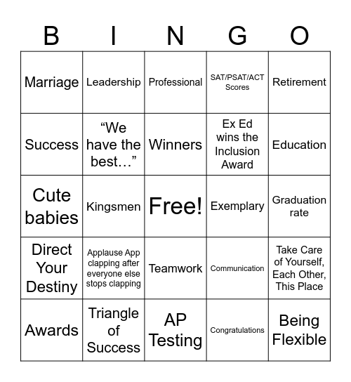 End of Year BINGO 2026 Bingo Card