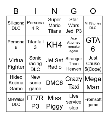 Summer Games Fest Bingo Card