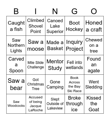 Graduation Bingo Card
