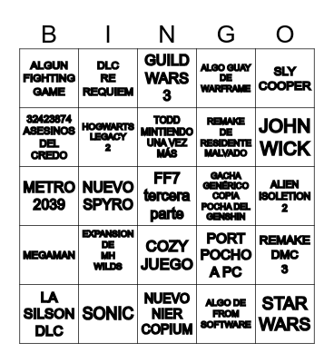 SUMMER GAME FEST 2026 Bingo Card