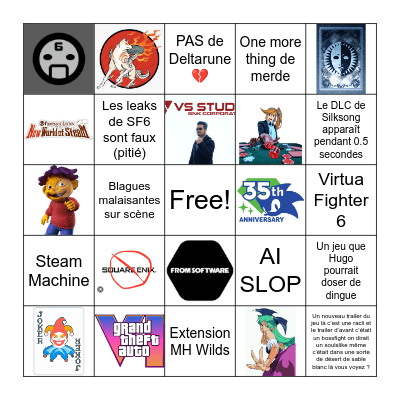 Summer Game Fest 2026 Bingo Card