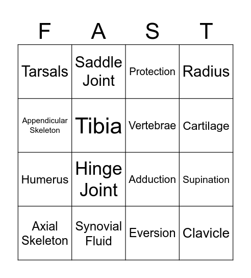 SPEED BINGO! Bingo Card