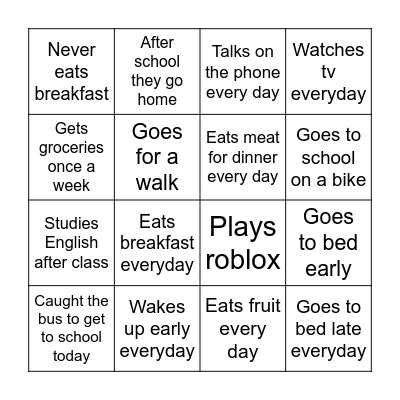 Find someone who... Bingo Card
