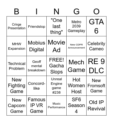 Summerfest Bingo Card