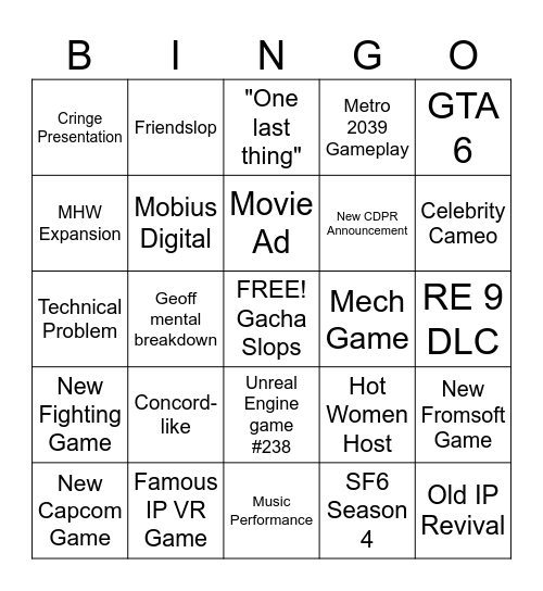 Summerfest Bingo Card