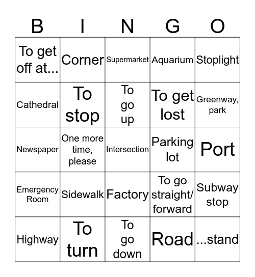 Sp2 Ch3 Vocab 2 (English) Bingo Card