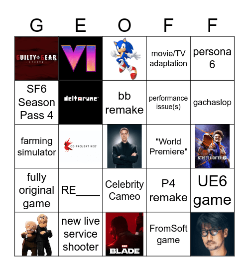 SGF 2026 BINGO Card