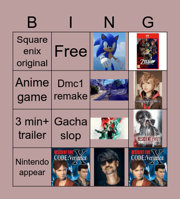 SUMMER GAME FEST Bingo Card