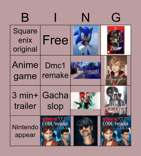 SUMMER GAME FEST Bingo Card